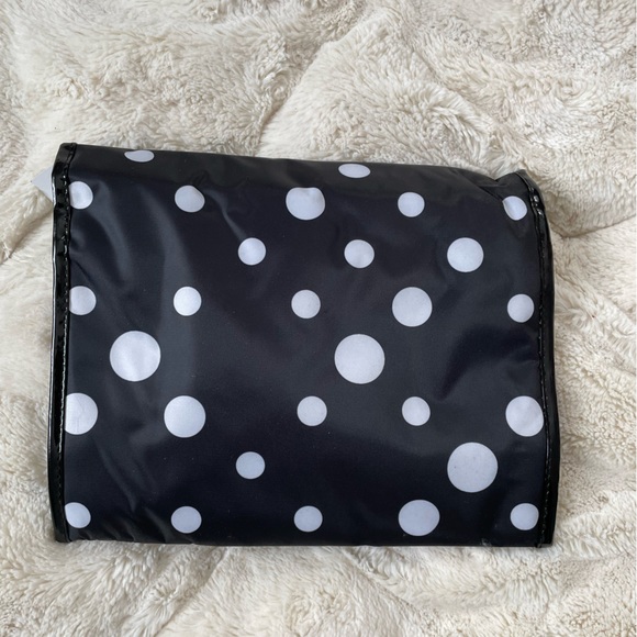 Skylite Hanging Cosmetics Bag Black Polka Dot NWT - Picture 5 of 5